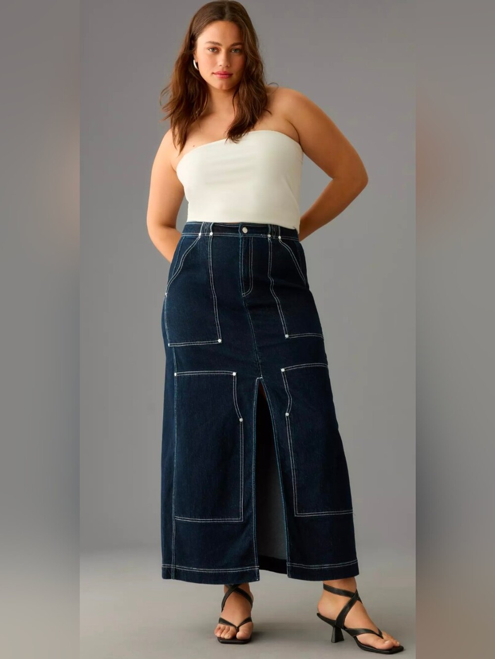 PILCRO Carpenter Maxi Skirt